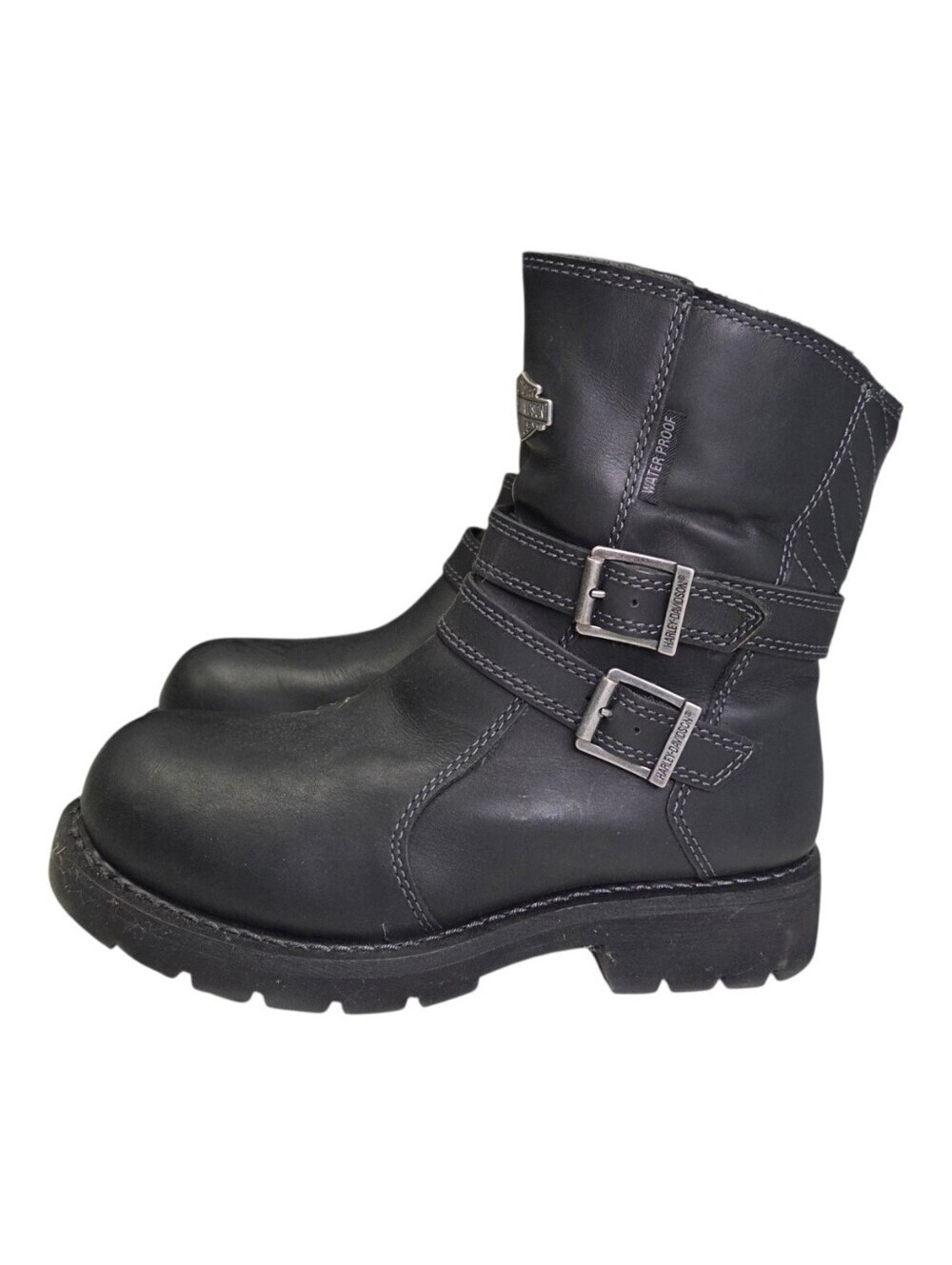 Harley-Davidson Womens Brinser Black Waterproof Motorcycle Boots Size 7.5 - Picture 1 of 10